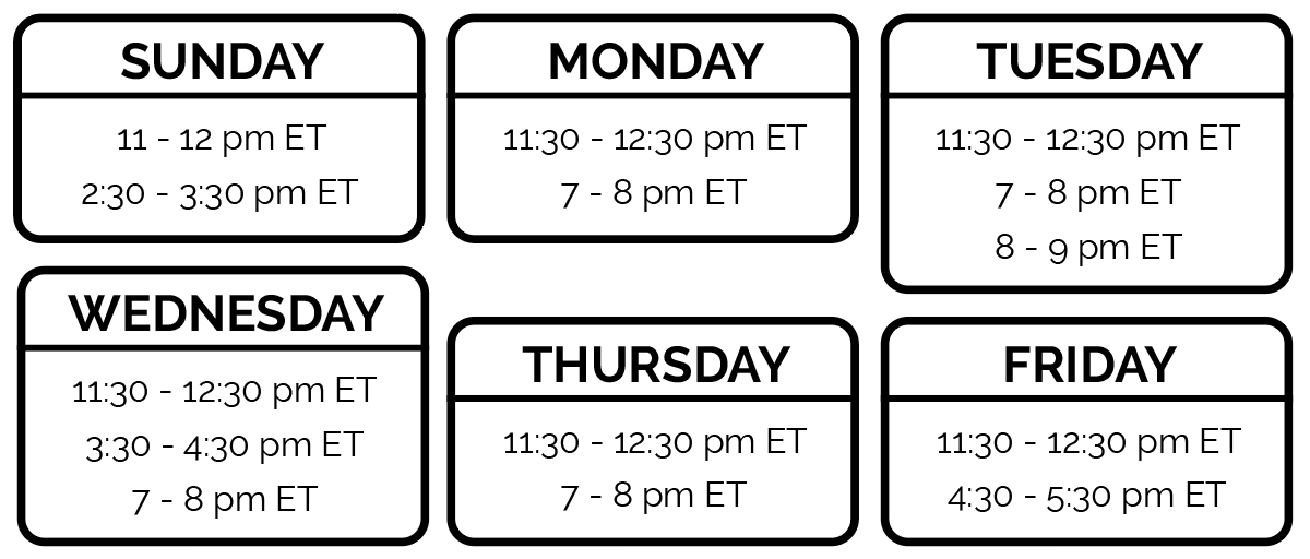 Schedule Oct 2023